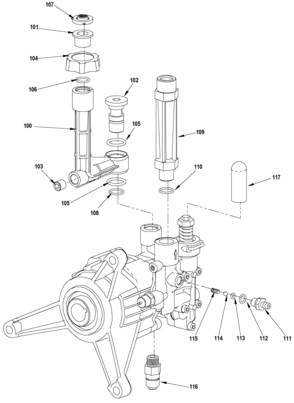 PUMP Diagram and Parts List for BDG3100-B3 Type 1 Black and Decker Pressure Washer